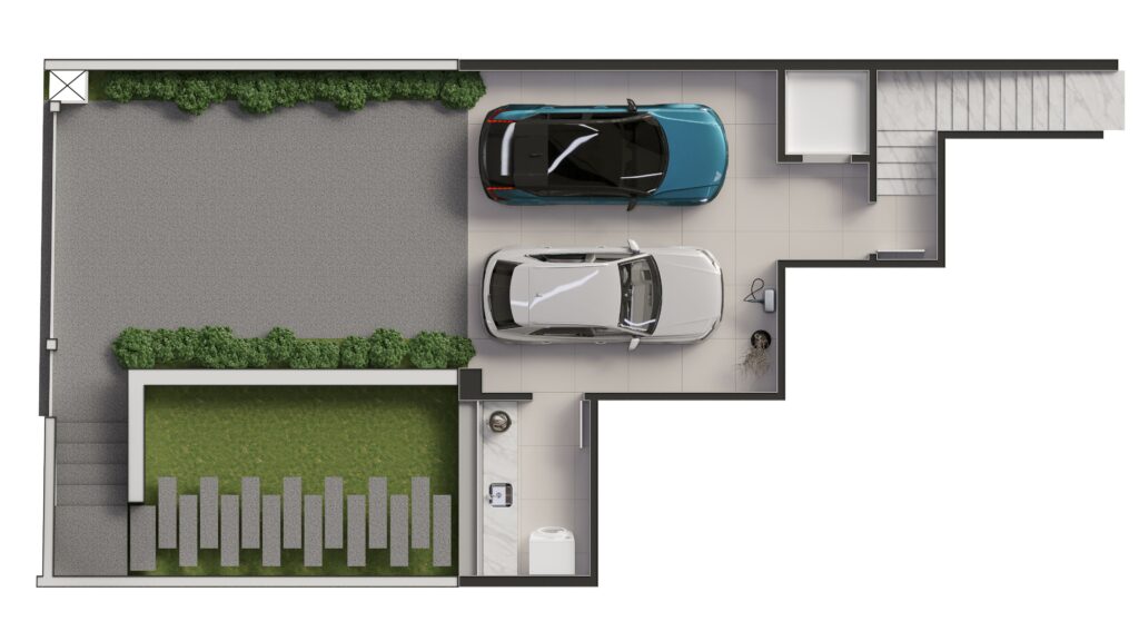 Subsolo com elevador