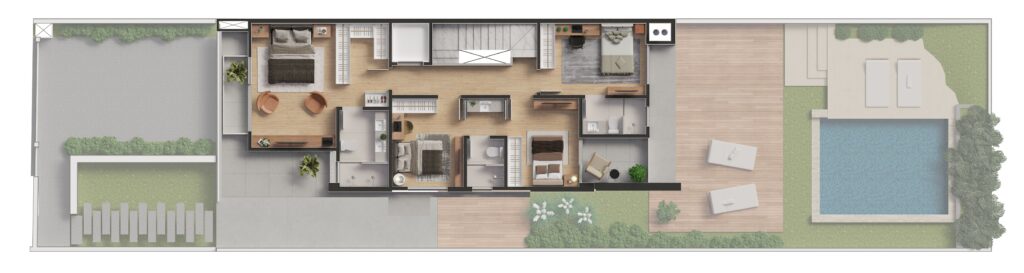 Superior com elevador e demi suíte