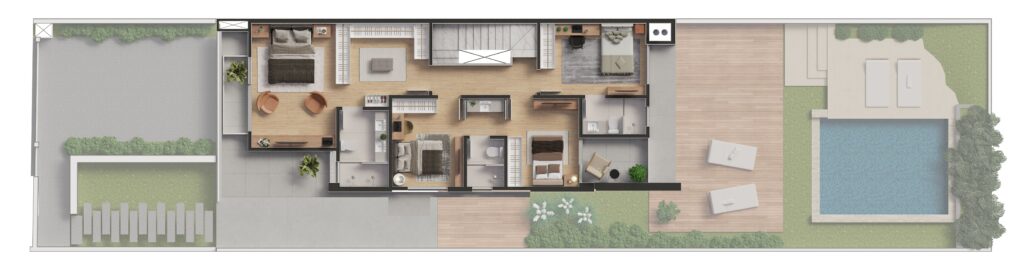 Superior sem elevador e demi suíte