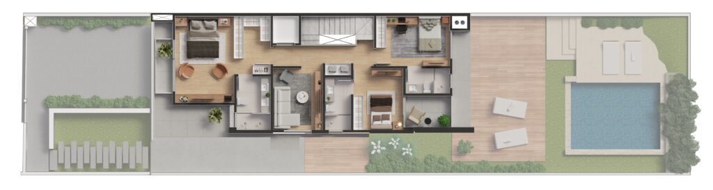 Superior com sala íntima