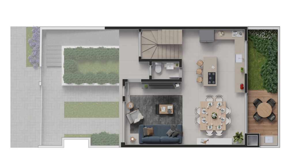 Térreo casas 01 e 02