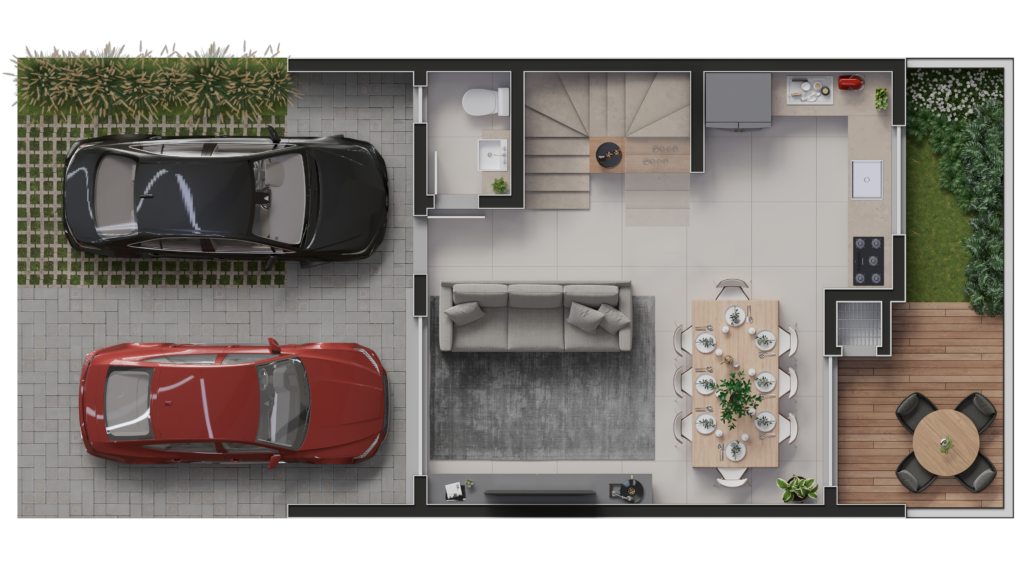 Térreo casas 03 a 07